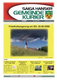 SAIGA HANSER GEMEINDE KURIER - St. Johann am Walde