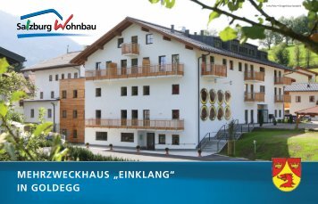 MEHRZWECKHAUS „EINKLANG“ IN GOLDEGG - Salzburg Wohnbau