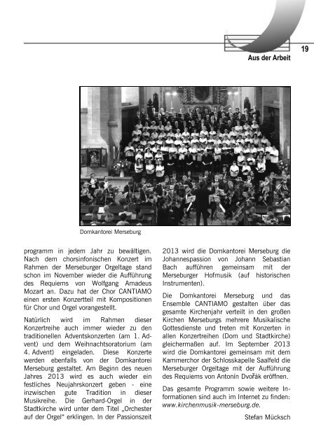 ZWISCHENTÖNE Heft 4/2012 - Kirchenmusik in der Evangelischen ...