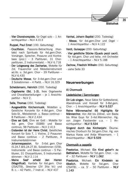 ZWISCHENTÖNE Heft 4/2012 - Kirchenmusik in der Evangelischen ...