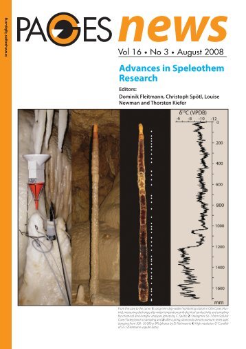 Advances in Speleothem Research - PAGES - Past Global Changes