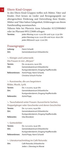 Evangelisches Bildungswerk Bamberg Oktober ... - ebw Bamberg