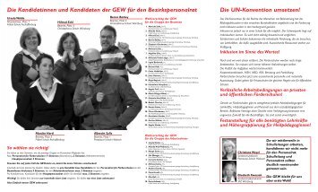 gestalten – einmischen - GEW Landesverband Bayern