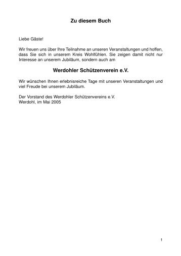 Chronik des Werdohler Schützenvereins