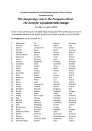 List of Signatories - EuroMemo Group