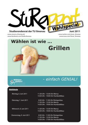 Grillen - einfach GENIAL! Wählen ist wie - StuRa TU Ilmenau