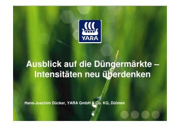 Hans-Joachim Dücker, YARA GmbH & Co. KG - DSV