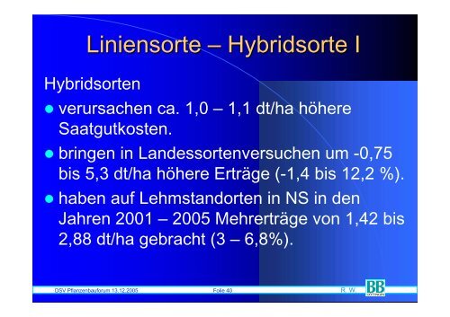 Rentabilität des Winterrapses - DSV