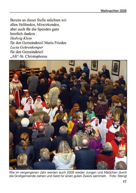 Weihnachtspfarrbrief 2008 - Pfarramt St. Christophorus