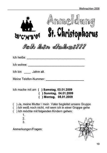 Weihnachtspfarrbrief 2008 - Pfarramt St. Christophorus