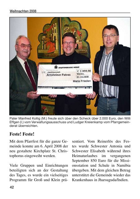 Weihnachtspfarrbrief 2008 - Pfarramt St. Christophorus