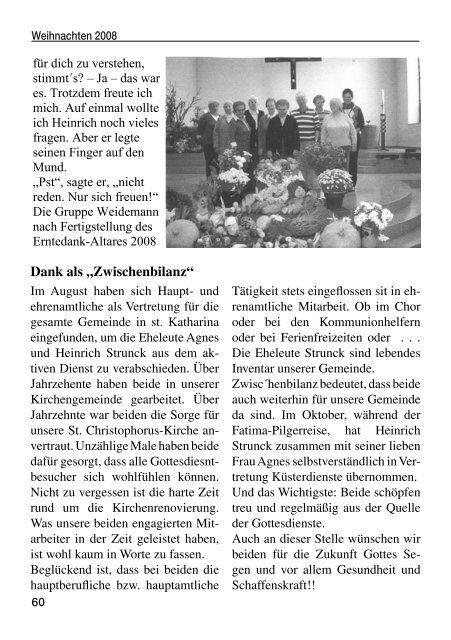 Weihnachtspfarrbrief 2008 - Pfarramt St. Christophorus