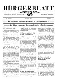 Der Bürgermeister der Gemeinde Biederitz informiert Aus ... - Gerwisch