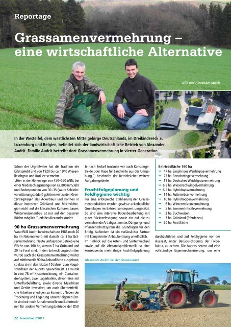 Grassamenvermehrung Ã¢ÂÂ eine  wirtschaftliche Alternative - DSV