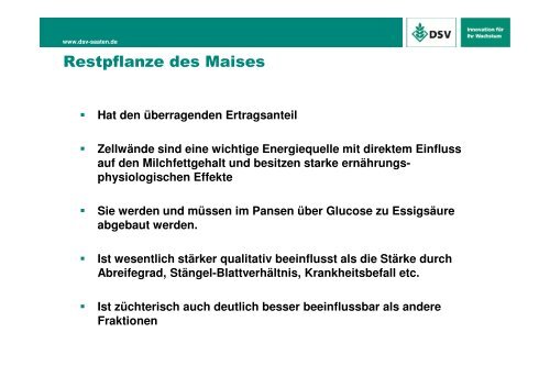 Mais-Restpflanze - DSV