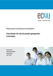 Checkliste für die Auswahl geeigneter Lösungen - eC4u