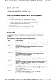 TRBS-Bekanntmachungen - DTHG