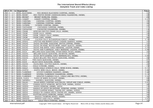 Sound Effects Library