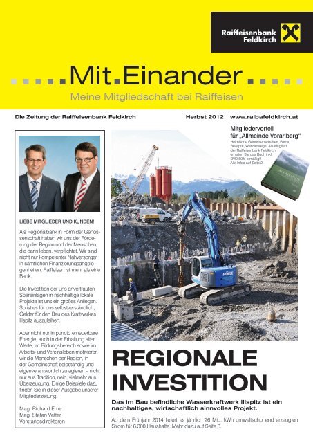 REGIONALE INVESTITION - Raiffeisenbank Feldkirch