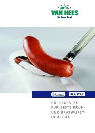 gütezusätze für beste brüh- und bratwurst- qualität - Van Hees GmbH