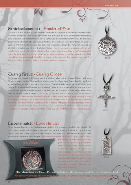 etNox-Katalog 2012 (D/E) - ECHT Schmuck & Design