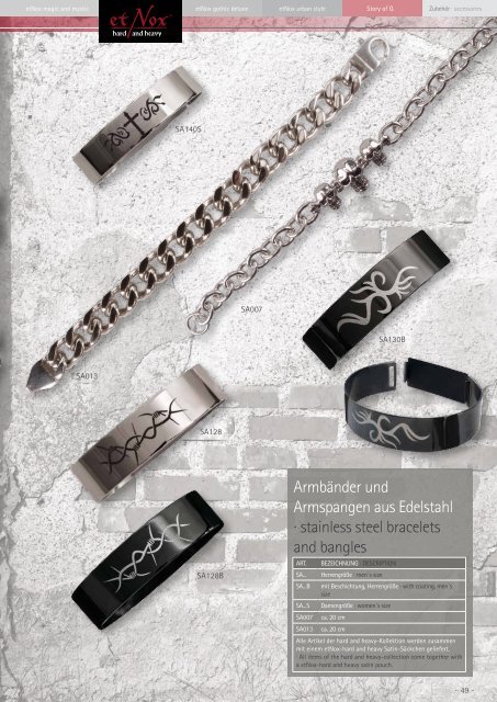 etNox-Katalog 2012 (D/E) - ECHT Schmuck & Design
