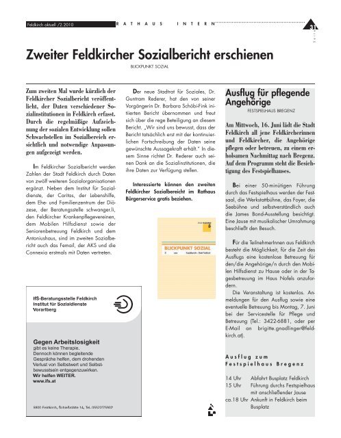 Titelseite Aktuell - in Feldkirch