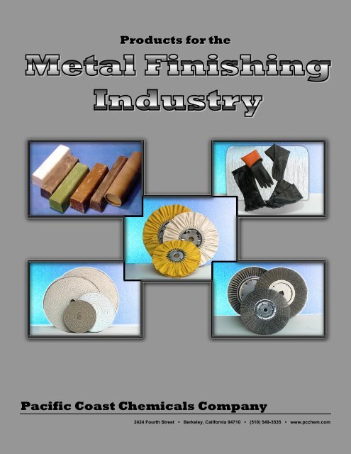 Metal Surface Finishing & Plating Brochure - Pacific Coast Chemicals