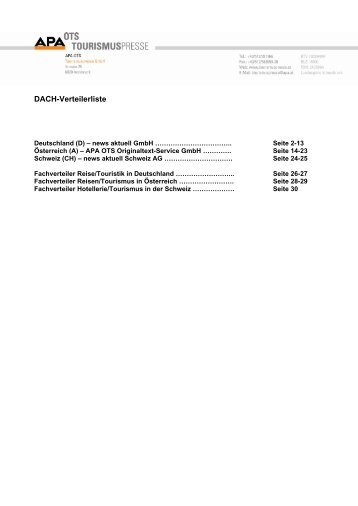 APA-OTS-Reichweite DACH-Raum (PDF, 92kB) - Pressetexter