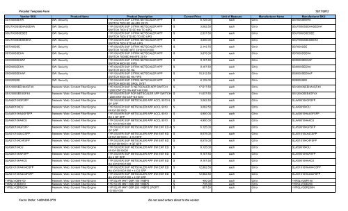 Current Price List (PDF) - Peppm