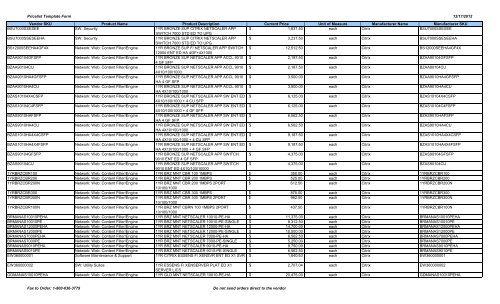 Current Price List (PDF) - Peppm