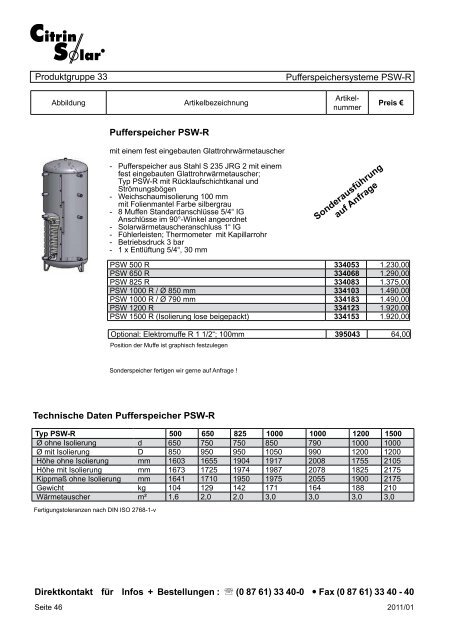 Preisliste Citrin - online.gumplmayr.at - Gumplmayr