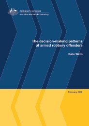 The decision-making patterns of armed robbery offenders Katie Willis