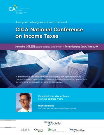 CICA National Conference on Income Taxes - CICA Conferences ...