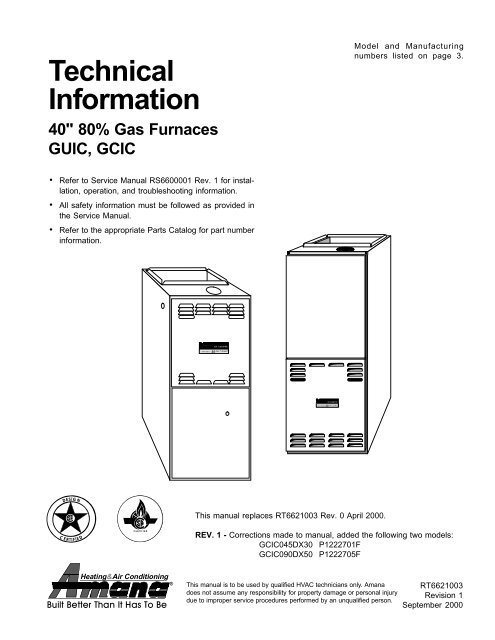 Technical Information - Johnstone Supply