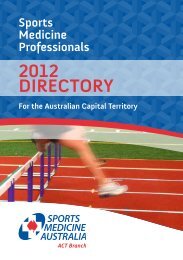 Membership listings - Sports Medicine Australia