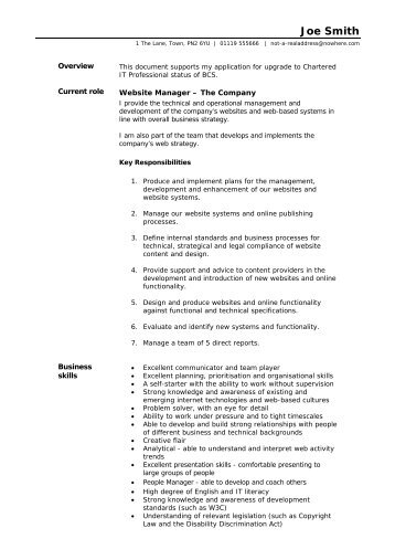 BCS Example CV for CITP Applications
