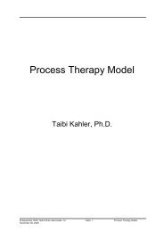 Process Therapy Model - bei Kahler Communication