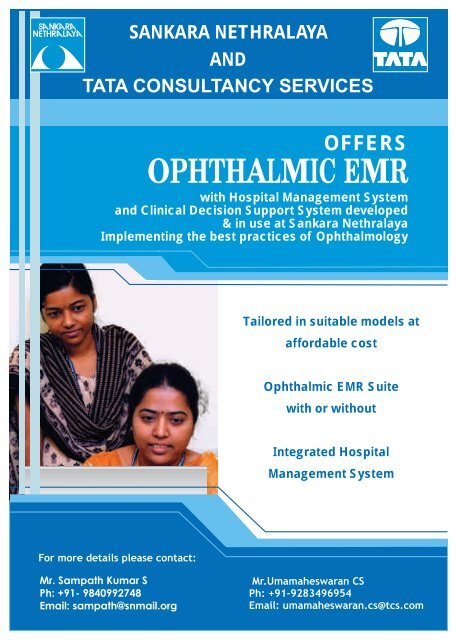 Ophthalmic Emr - Sankara Nethralaya