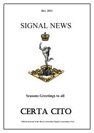 SIGNAL NEWS CERTA CITO - RASIGs Association