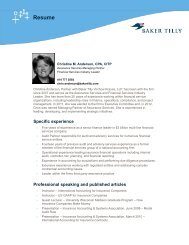 Resume - Baker Tilly