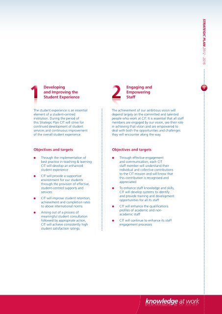 STRATEGIC PLAN 2012 - 2016 - Cork Institute of Technology