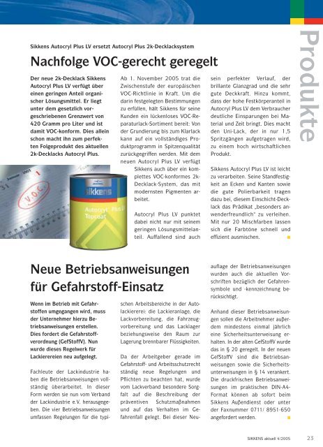 Ausgabe 4/ Dezember 2005 - Sikkens Home