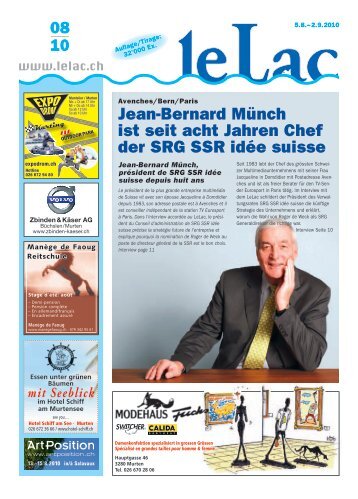 Jean-Bernard Münch ist seit acht Jahren Chef der SRG SSR idée ...