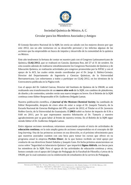 Circular Socios - Sociedad Química de México