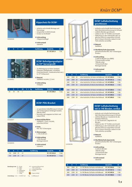 Knürr Produktsortiment - Emerson Network Power