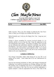 Clan Macfie News No 54 January 2009 - The Clan Macfie Society