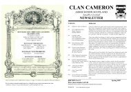 CLAN CAMERON - The Clan Cameron Association Scotland.