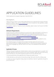 APPLICATION GUIDELINES - European College of Liberal Arts, Berlin