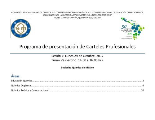 Programa de Trabajos - Sociedad Química de México